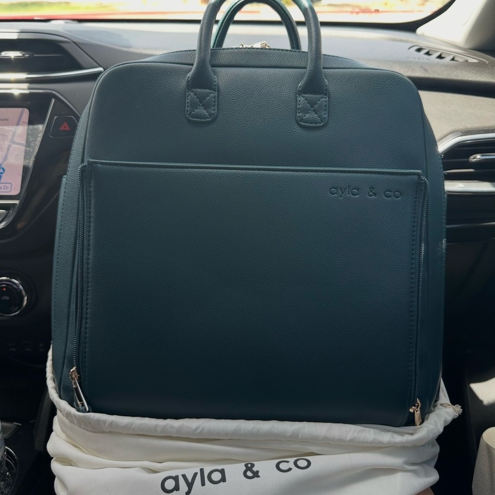 Ayla & Co. Teal Baby Bag
